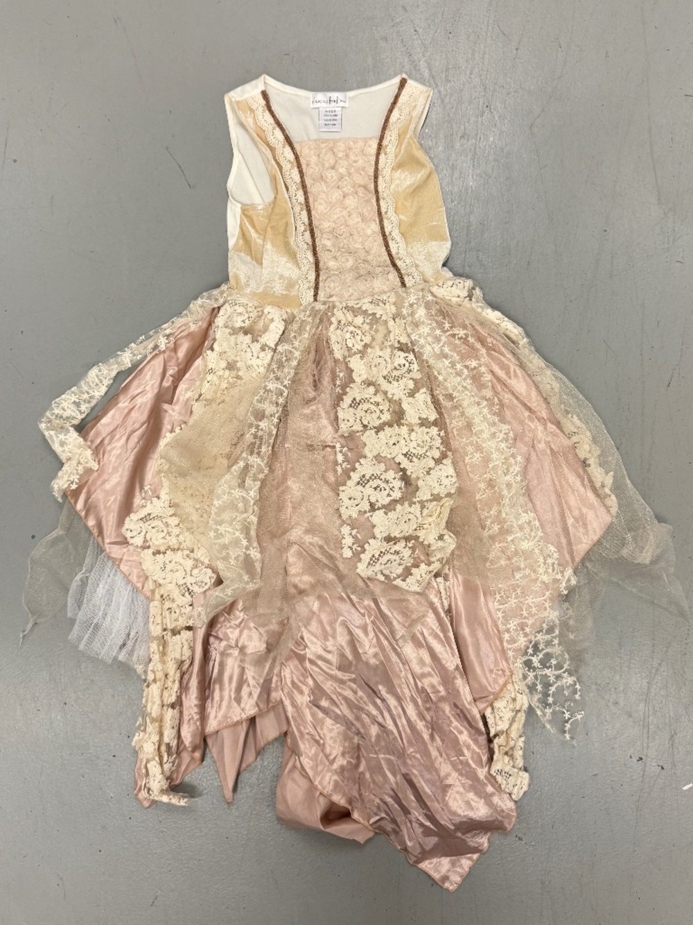 Chasing Fireflies Lace Pink Fairy Dress Costume with Wings
